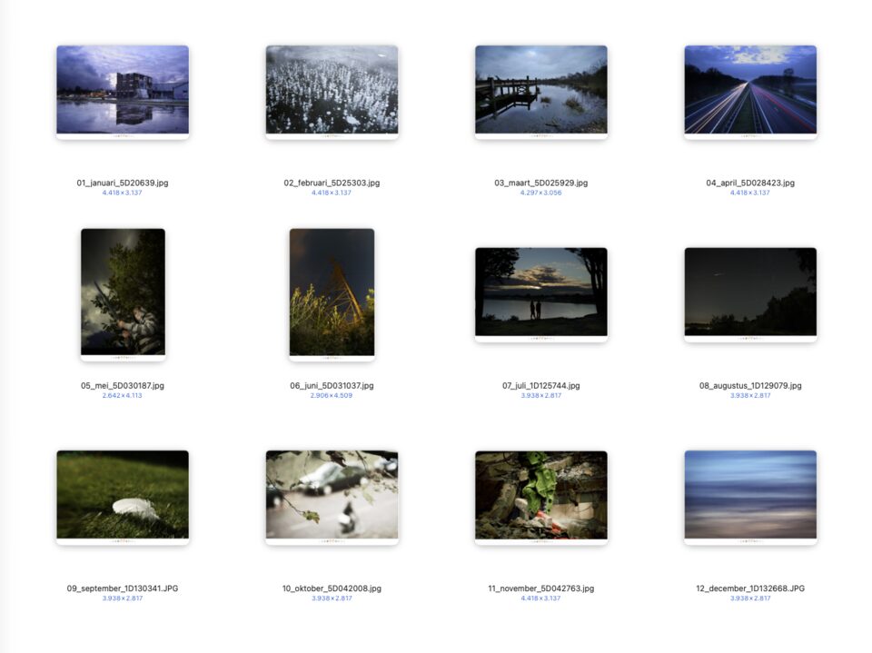 12 maanden, 12 foto's