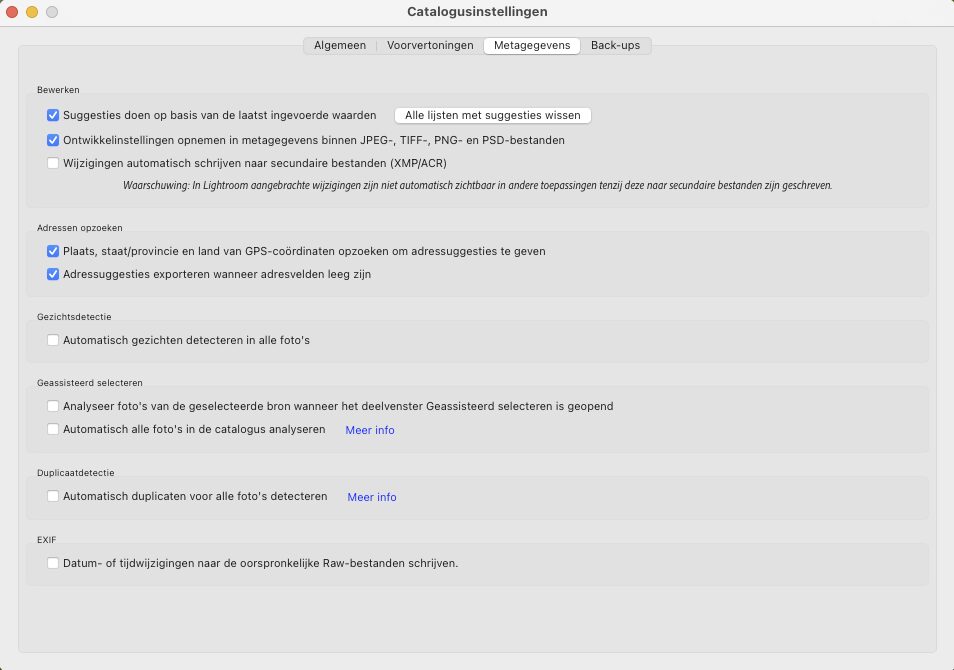 Bij catalogusinstellingen kan je geassisteerd selecteren uitschakelen