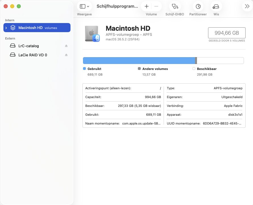 Je hebt maar zoveel ruimte beschikbaar in je computer. Natuurlijk kan je externe schijven gebruiken. Opslagruimte kost altijd geld.