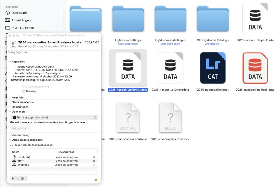 Alle smart-previews tellen op. Ga er heel bewust mee om.