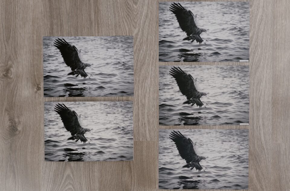 Het is moeilijk te zien, maar de zogenaamde kleurzweem in de afdruk is enigszins te zien in deze afbeelding.
